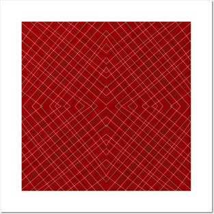 Deep Holiday Plaid Posters and Art